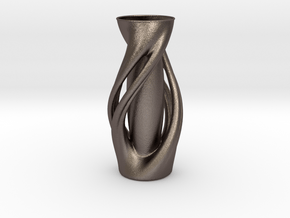 Vase 2719d Redux in Polished Bronzed-Silver Steel