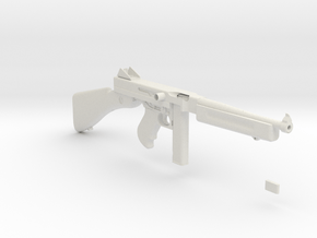 1/3 Scale 1941 Thompson Submachine Gun in White Natural Versatile Plastic