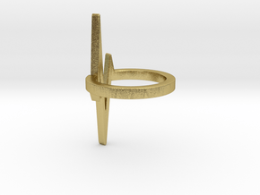 Heartbeat ring in Natural Brass: 5 / 49