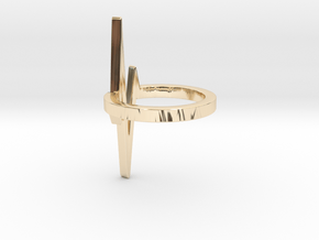 Heartbeat ring in 14k Gold Plated Brass: 5.5 / 50.25