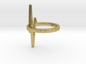 Heartbeat ring in Natural Brass: 7.75 / 55.875