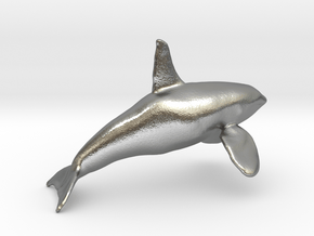 Orca Bull Male N scale in Natural Silver