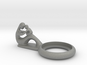 Mother and child candle holder in Gray PA12