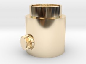 Button Knob in 14k Gold Plated Brass