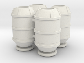 DeAgo Falcon Main Hold Floor Big Barrels With Lids in White Premium Versatile Plastic
