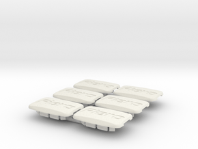 Pontiac Fiero Taillight Screw Cover Logo 6-set in White Natural Versatile Plastic