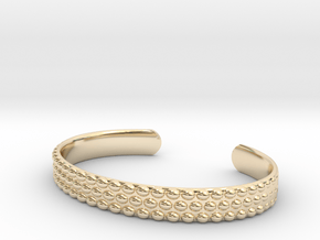 Hobnail Cuff Bracelet Large in 14K Yellow Gold