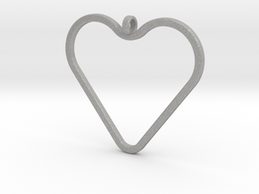 Heart_necklace 1 v1 in Aluminum: Medium