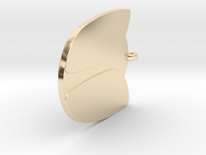 Tulip_solid_1 v1 in 14k Gold Plated Brass