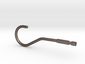  Wire harness twist hook in Polished Bronzed-Silver Steel