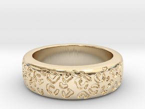 Leopard spot ring multiple sizes in 14k Gold Plated Brass: 5 / 49