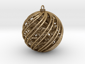 Christmas Ornament A in Polished Gold Steel