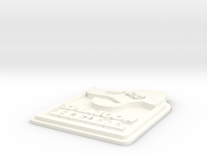 Splatoon Hell Badge in White Processed Versatile Plastic