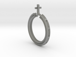 Rosary Ring in Gray PA12