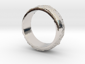 Moon Ring in Rhodium Plated Brass
