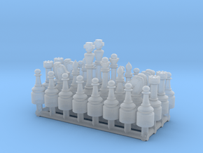 1/18 Scale Chess Pieces Sprue (Full Set) in Smooth Fine Detail Plastic