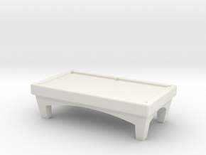 N Scale Pool Table in White Natural Versatile Plastic