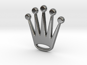Presidential Crown Pendant in Polished Silver