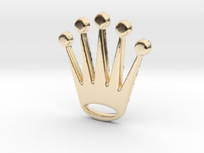 Presidential Crown Pendant in 14K Yellow Gold