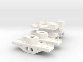 LioGon Kadee Box PAIR mm w-bolsters p48 in White Processed Versatile Plastic