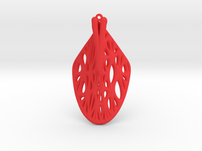 Enneper Earring (006) in Red Processed Versatile Plastic