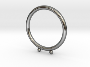 Umlaut Ring 1 - ö in Polished Silver: 3 / 44