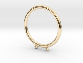 Umlaut Ring 1 - ö in 14k Gold Plated Brass: 3 / 44