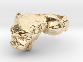 Panther Ring in 14k Gold Plated Brass: 4 / 46.5