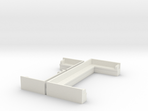 Concrete Seating, KCS Station Noel, MO  HO Scale in White Natural Versatile Plastic