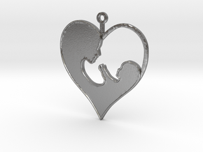 Mother_and_child_pendant in Natural Silver