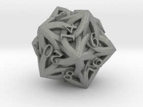 Celtic D20 - Solid Centre for Plastic in Gray PA12