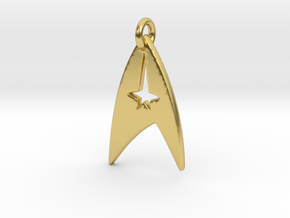 Star Trek - Starfleet Command (Pendant) in Polished Brass
