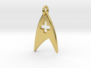 Star Trek - Starfleet Medical (Pendant) in Polished Brass