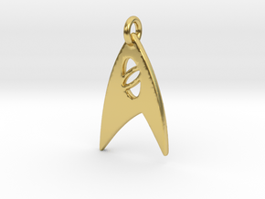 Star Trek - Starfleet Science (Pendant) in Polished Brass