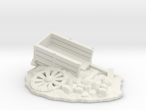 barrow "destroyed" (25 - 28mm scale) in White Natural Versatile Plastic
