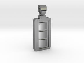 Battery [pendant] in Polished Silver