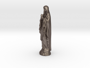 Mother_Mary in Polished Bronzed-Silver Steel