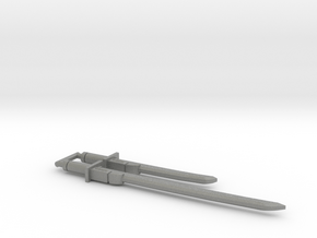 Bludgeon Swords (Katana and Wakizashi) 5mm Grip in Gray PA12