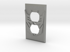 Decepticon Symbol Power Outlet Plate in Gray PA12