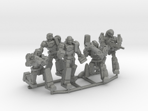 Diaclone Combat Squad, 5 35mm Minis in Gray PA12