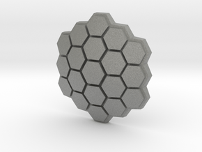 Hexagonal Energy Shield, 4mm Grip in Gray PA12