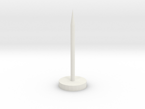 Super Long Flat Thumbtack (1" Long) in White Natural Versatile Plastic