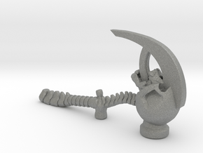 Skull Axe (3mm, 4mm & 5mm grips) in Gray PA12: Small