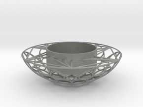 Round Tealight Holder in Gray PA12