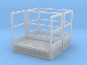 1/64 Stairs Platform for 15' Tower 2pc in Smooth Fine Detail Plastic