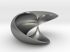 pendant toroidal geodesic shell 1 1 in Natural Silver