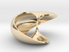 pendant toroidal geodesic shell 1 1 in 14K Yellow Gold