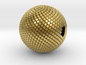 Fibonacci Sphere - brass in Natural Brass