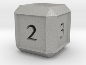 Hollow Six Sided Dice  in Aluminum