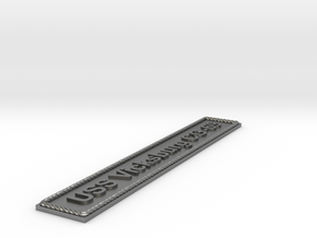 Nameplate USS Vicksburg CG-69 in Natural Silver